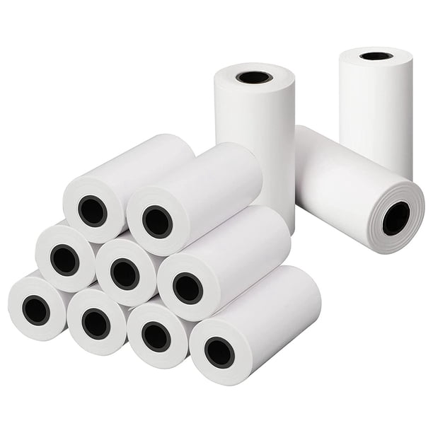 Papel de ImpresióN de CáMara para NiñOs, 12 Rollos de 57X30 Mm con NúCleo Rollos de Papel TéRmico de ImpresióN de Fotos Papel de Recarga de CáMara de ImpresióN InstantáNea