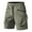 Green Shorts for Men, variant on Men's Tech Style Cargo Shorts Relaxed Elastic Waist Drawstring Closure Functional Pockets for Street Casual Use White M