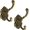 Bronze, variant on 2 Pack Vintage Coat Hooks, No Drill Aluminum Wall Hook with European Embossed Pattern, Rust Resistant Towel Hooks for Entryway, Bedroom and Closet (Blue Amber)