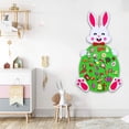 thumbnail image 3 of Easter Bunny Felt Door Hanging Kit, 3.1FT DIY Bunny Craft Door Decor Set, Spring Holiday Entrance Front Door Party Decoration, 3 of 9