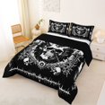 thumbnail image 2 of Homewish Gothic Death Skull Full Size Comforter Sets,Horror Halloween Bedding Comforter Set,Black White,Black Reversible,3pcs,1 Comforter and 2 Pillowcases, 2 of 7