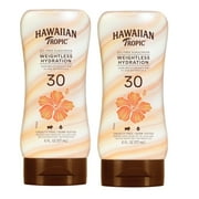 Hawaiian Tropic Weightless Hydration Lotion Sunscreen Spf 30, 6Oz Twin Pack | Oil Free Sunscreen, Hawaiian Tropic Sunscreen Spf 30, Oxybenzone Free Sunscreen, Body Sunscreen Pack, 6Oz Each - Pack