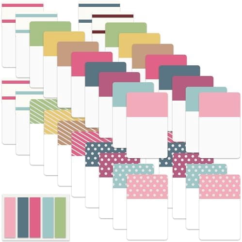 Tekola 900 PCS 1 Inch Sticky Index Tabs Book Tabs,Writable and Repositionable File Tabs Flags Colored Page Markers Labels for Reading Notes, 41 Sets