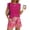 Hot Pink, variant on 2 Piece Short Sets for Women Summer Vacation Outfits Cap Sleeve Tops and Floral Wide Leg Shorts Set, XL