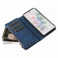 thumbnail image 5 of TECH CIRCLE Wallet Case for Google Pixel 7, Google Pixel 7 Case for Women Men Durable PU Leather Kickstand Magnetic Buckle Flip Folio Strap Wristlet Zipper Card Holder Phone Cases,Blue, 5 of 7