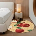 thumbnail image 2 of Round Rug 4Ft Washable Non-Slip, Farmhouse Apples Circle Area Rugs for Living Room Bedroom, Country Tropical Fruits Watercolor Indoor Floor Mats Carpet Runner for Home Decor Aesthetic, 2 of 8