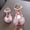 Pink, variant on Liyamei Fashion Summer Girls Sandals Dress Performance Dance Shoes Flat Light Sequins Pearl Mesh Bow Buckle Girls Summer Sandals Size Gold 15-18 Months