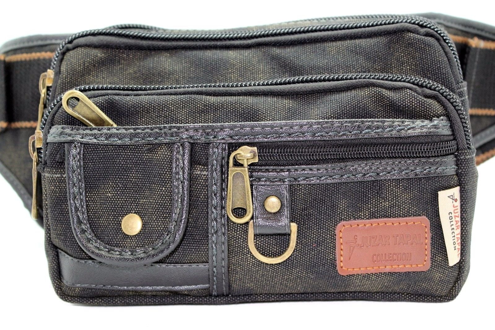 Canvas Fanny Pack 5 XL Waist Military Travel Hip Pouch Belly Moon Bag 1106-L 