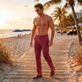thumbnail image 5 of Cmfcve Men's Dress Pants Waffle Straight Fit Flat Front Trousers Business Casual Pants, 5 of 5