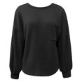 thumbnail image 4 of Rigardu Womens Shirts Sleeve Trendy Tops Cut Out Back Blouses Loose Fit Pullover Casual Fall Tshirts Trendy Tunic Tops Long Sleeve Shirts for Women Size:s-xl, 4 of 7