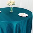 thumbnail image 2 of BalsaCircle 120" Teal Accordion Crinkle Taffeta Round Tablecloth Decoration, 2 of 8