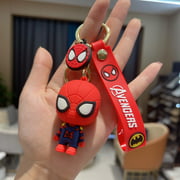 Disney Cartoon Anime Spider Man Pendant Keychains Car Key Chain Key Ring Phone Bag Hanging Jewelry for Kids Gifts