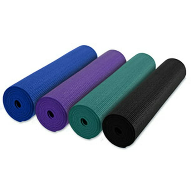 Yoga Direct Anti-Microbial Deluxe 1/4 Inch Thick Black Yoga Mat ...