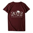 thumbnail image 4 of Pompotops T-Shirt Décontracté à Manches Courtes pour Femmes avec Imprimé Lettre, 4 of 6