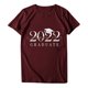 thumbnail image 4 of Camiseta de manga corta con estampado de letras informal para mujer Fridja  hjk2278, 4 of 6