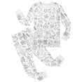 thumbnail image 3 of WEAIXIMIUNG Pyjama pour Enfants Col Rond Manches Longues Haut Pantalon Ensemble Peint à la Main Vêtements de Maison 8-9 Ans, 3 of 3