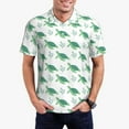 thumbnail image 3 of Balery Turtle Printed Men’s Short Sleeve Polo Shirt, Midweight Men's Shirt,Golf Polo shirts -, 3 of 9