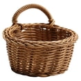 thumbnail image 1 of OULII Wicker Storage Wall Basket Hanging Wicker Baskets for General Users Light Brown 1Set, 1 of 8