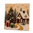 thumbnail image 2 of DIY Christmas Pearl Painting Kit Handcrafted 3D Wall Art Ornament for Winter Holiday Home Decoration Festive Party Craft Activity , 12x12 Inch, 2 of 3