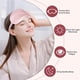 thumbnail image 3 of Antifaz para dormir, suave venda para los ojos para dormir para mujeres, cubierta para sombra de ojos con gomas para el pelo de satén y diadema, regalo de boda, 3 of 5