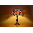thumbnail image 2 of Tiffany Style Table Lamp Bedside Desk LED Lamp Bedroom Stained-glass 18.1'' Height Multi-Color, 2 of 4
