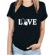 thumbnail image 1 of Fiudx Liquidación de Ofertas Flash Camiseta Informal de Manga Corta con Cuello Redondo y Estampado Informal a La Moda para Mujer, 1 of 3
