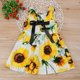 thumbnail image 1 of 3-4T verano niños niñas algodón girasol bebé sin mangas princesa chaleco vestido Likrtyny Para estrenar, 1 of 6