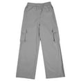 thumbnail image 6 of Kogui Kids Cargo Pants Boys Teenage Trendy Casual Straight-Leg Cargo Pants Large Pockets Size 8-9 (Grey,8-9 Years), 6 of 8