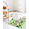 thumbnail image 4 of Happy St. Patrick's Day Kitchen Dish Towels for Drying Dishes Set of 4, Spring Lucky Shamrock Cloud Green Waffle Weave Microfiber Hand Tea Bathroom Towels Quick Dry & Absorbent Towel 12x12, 4 of 7
