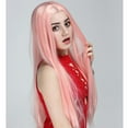 thumbnail image 4 of SUCS Women's Fashion Wig Pink Synthetic Hair Long Wigs Wave Curly Wig, 4 of 5