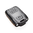 thumbnail image 3 of Vitodeco Genuine Leather Key Fob Case Cover Compatible for 2019-2021 GMC Sierra, Canyon, Chevy Silverado 1500, Tahoe, Colorado, Suburban (4-Button, Black), 3 of 5