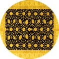 thumbnail image 1 of Ahgly Company Indoor Round Oriental Yellow Modern Area Rugs, 4' Round, 1 of 4
