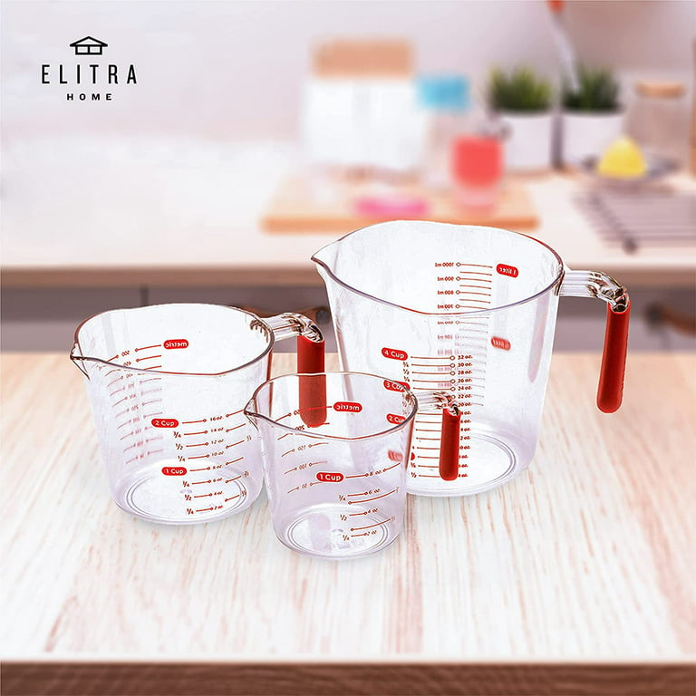 Elitra Home 13 Pieces Measuring Cups and Spoons Set, Includes 10 Stainless  Steel Measuring Spoons and 3 Plastic Measuring Cup