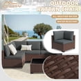 thumbnail image 5 of KIGOTY 7 Piece Outdoor Patio Furniture, Wicker Rattan Outdoor Conversation Set Sectional Sofas for Backyard, Garden, Brown-Gray, 5 of 7