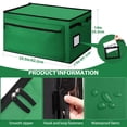 thumbnail image 5 of Ayieyill Premium Christmas Ornament Storage Container - Holds Up to 72-4” Ornaments Durable 600D Fabric - Adjustable Dividers - 3 Individual Trays - Green, 5 of 8