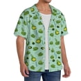 thumbnail image 2 of Xecao Froggs In The Lake Men's Casual Short-sleeved Shirt, a button-up collared shirt with a pocket-XX-Large, 2 of 5