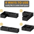 thumbnail image 2 of SpaceAid 2 Pack 10" High Under Bed Storage Containers, Fabric, Black, 2 of 7