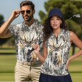 thumbnail image 2 of HUIACONG Deer Camo Couples Matching Shirts Sleeveless Golf Tops for Women Golf Shirt for Men Short Sleeve Active Tops Lightweight Moisture Wicking Breathable Outdoor Wear Man L, 2 of 6