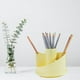 thumbnail image 5 of Organizador de escritorio con compartimentos para tarjetas, bolígrafos y lápices, colección de suministros de oficina Amarillo, 5 of 9