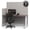Dark Desk Silver Paint, variant on CubiclesDotcom Straight Cubicle Office Desk Workstation with Power | 5’ Desk with 47” & 67” Privacy Panels, Modular White Frame, Self Assembly, Dark Desk Silver Paint