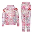 thumbnail image 6 of Kuromi And My Melody Boys 2 Piece Tracksuit Athletic Sweatsuits Sets Hooded Sweatshirt And Jogger Sweatpants Clothing Sets for Kids, 6 of 8