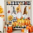 thumbnail image 4 of Shower Curtain 48"W x 72"L Fall Thanksgiving Gnome Pumpkin Linen Fabric Shower Curtains Set with Hooks Water Repellent Bathroom Curtains Machine Washable Bathroom Accessories, 4 of 6