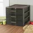 thumbnail image 6 of Sterilite Medium Weave 3 Drawer Unit Plastic, Espresso, Set of 4, 6 of 11