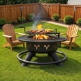 thumbnail image 6 of Red Mountain Valley 47-inch Outdoor Fire Pit & Wood Burning 360° Grill for Backyard & Patio, 6 of 12