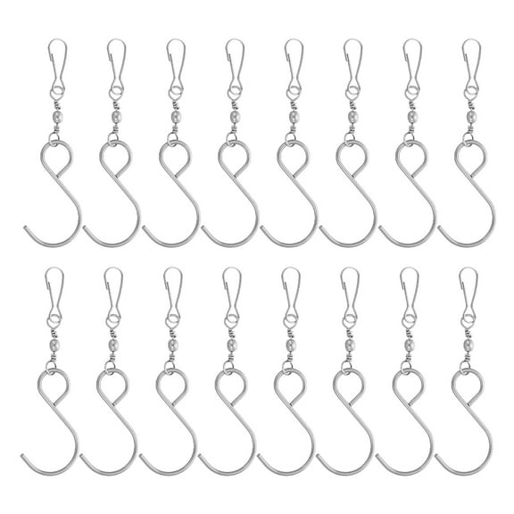 MRLESS 20pcs Stainless Steel Rotating Swivel Snap Hooks for Wind Chimes, Lanterns, Outdoor Garden Supplies, Replacement Parts