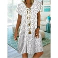 thumbnail image 1 of 2024 Robe Tendance Grande Taille pour Femmes Été Imprimé Manches Courtes Ample Décontractée Robes Femme Élégante Mode Plage Vêtements pour Dames, 1 of 7