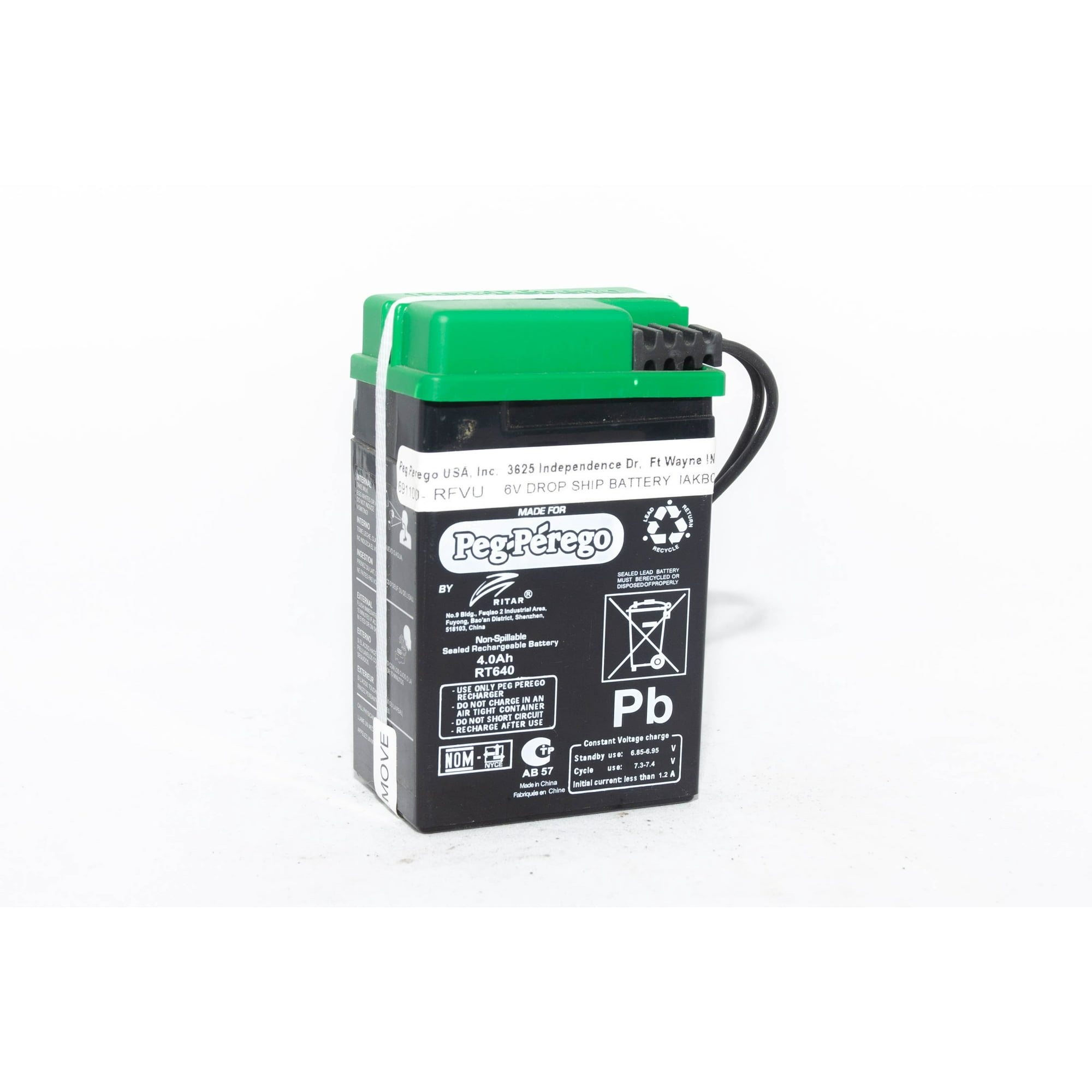 Peg Perego 6V 4AH Green Battery IAKB0509 Walmart