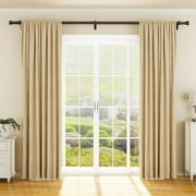 Square Curtain Rod 32-144 Inch, Heavy Duty 1 Inch Adjustable Curtain Rods for Windows, Black Extra Long Window Treatment Rods, Modern Design, Easy Installation