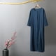 thumbnail image 1 of Camisa larga suelta vintage para mujer, camisa de manga 3/4, vestido, cárdigan, abrigo Eccomum Azul oscuro L, 1 of 7