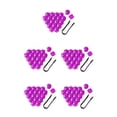 thumbnail image 3 of Riwesomey 20 piezas tapas de tuerca de rueda de coche Universal Exterior Auto Hub tornillo cubierta a prueba de polvo llantas Protector con Clip púrpura Violeta 19 mm 5piezas Riwesomey  CBP191895, 3 of 5